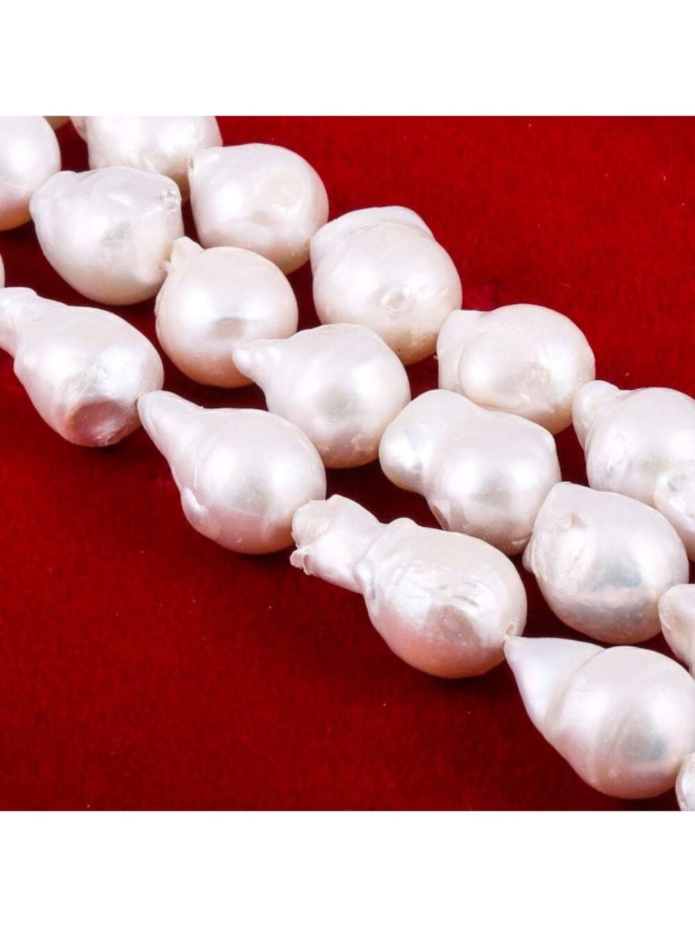 Natural Irregular Baroque Pearl Beads for DIY Jewelry Making - 14.2" Loose Beads